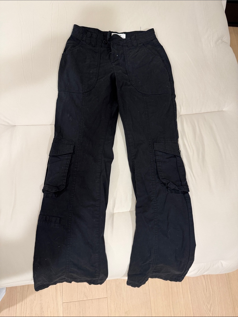 Cotton On Black Men's Cargo Pants with Pocket Detailing